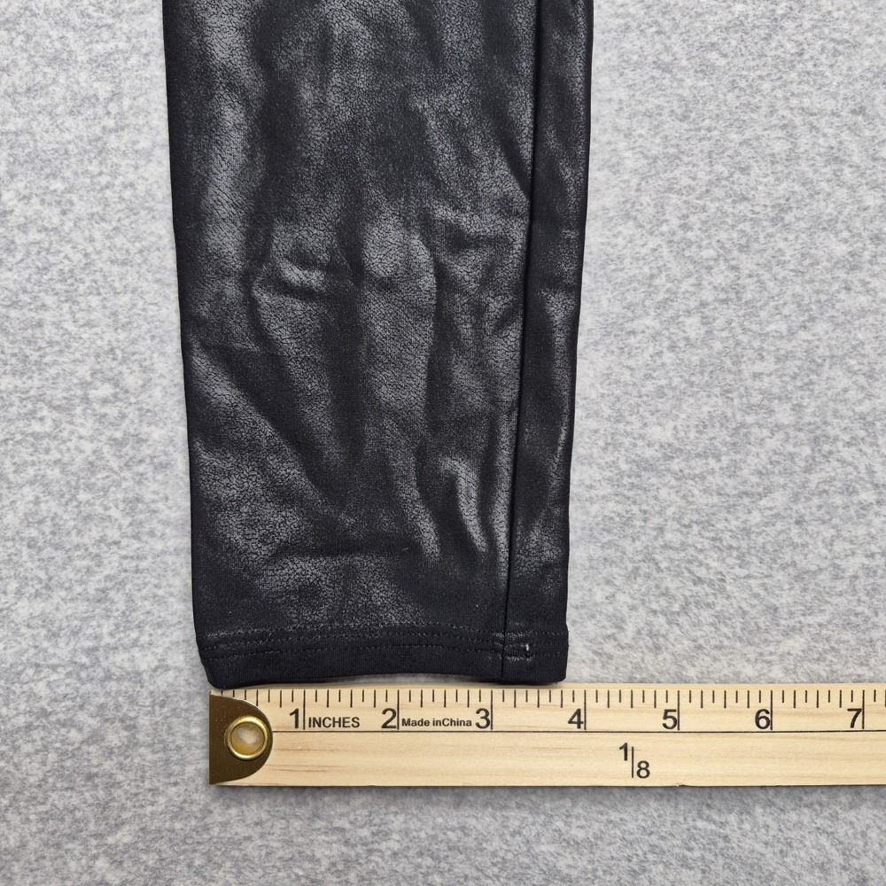 Spanx Faux Leather Leggings Womens Large Black High Rise Shaping Shaper Ankle - Picture 7 of 14